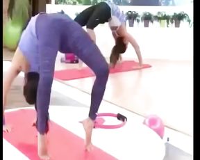 Hot yoga on TV show