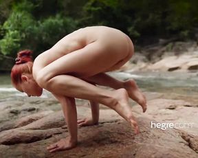 Another Petter Hegre's naked yoga porn in the wilderness