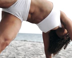 Sexy yoga in Miami Beach
