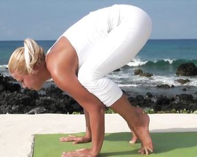 Sexy yoga guru in hot yoga pants