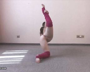 Naked yoga gymnastics video